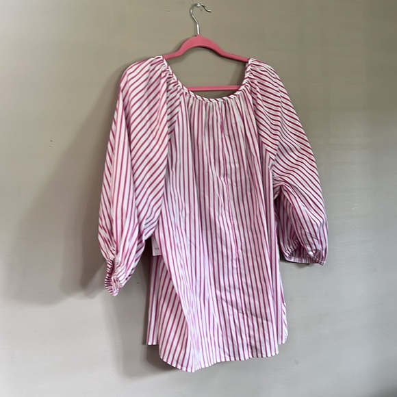 Karen Kane Plus Size Stripe Shirt - Picture 6 of 10
